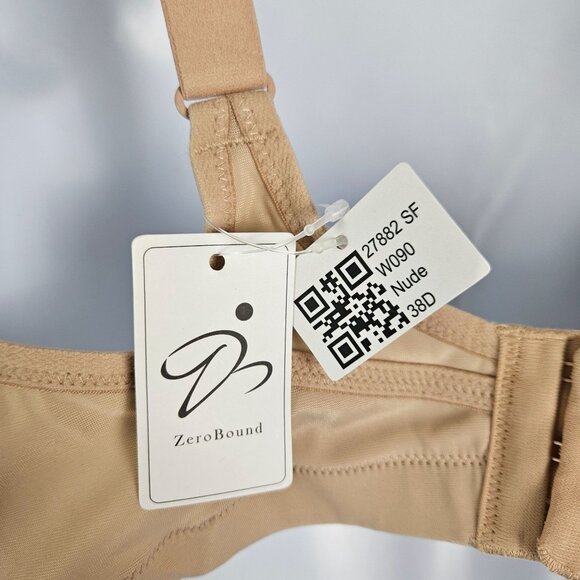 Zero Bound High Impact Sports Bra For Women Full Coverage Size 38D Nude Running - Picture 9 of 10